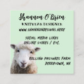 ファイバーアーツラムシープセージ スクエア名刺 (正面)