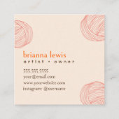 ファイバーアーティスモダンヤーンスクエアビジネスカード スクエア名刺 (裏面)