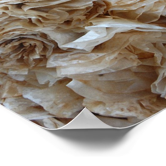 ファイバーアートコーヒーフィルター紙彫刻リサイクル ポスター (角)