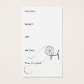 ファイバーアート名刺またはつるラベル (裏面)