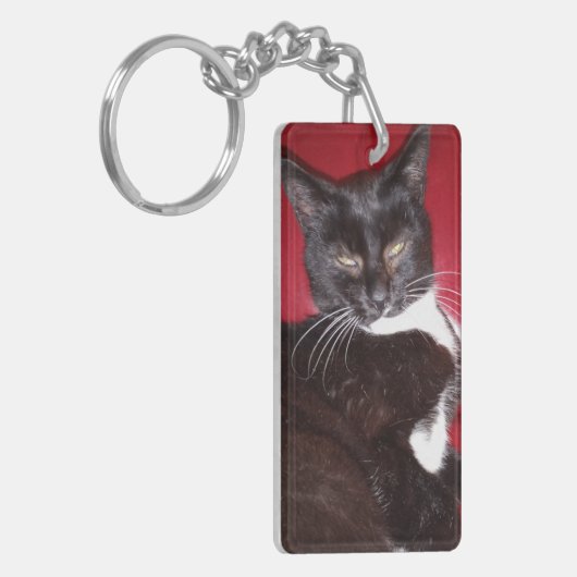 ファイパーソナライズされたダー付きフォト失ったキーリング キーホルダー (正面左)