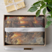 ファイファイターとしてのゴールデンレトリバー –  薄葉紙 (ギフト)