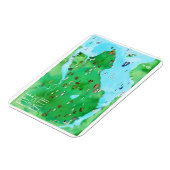 ファイフェ海岸沿いのパススコットラ図解入りの、写真付きのンドの地図 マグネット (左側)