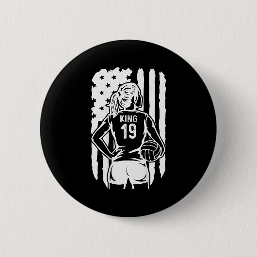 ファイフ ライフ高校バレーボール キング 19 缶バッジ (正面)