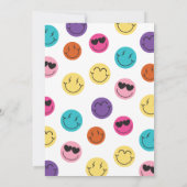 ファイブはヴィベカラフルレトロスマイル誕生日 招待状 (裏面)