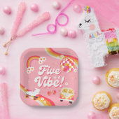 ファイブはヴィベ誕生日プレート ペーパープレート (パーティー)