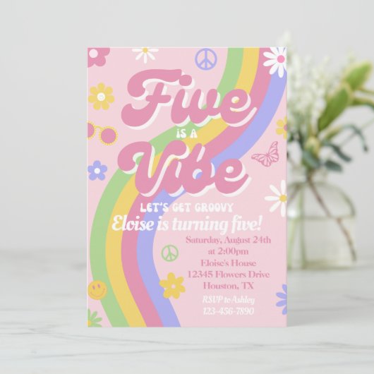 ファイブはヴィベ誕生日招待状 招待状 (スタンド正面)