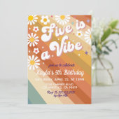 ファイブはヴィーベ5番目の誕生日招待状 招待状 (スタンド正面)