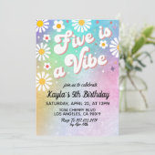 ファイブはヴィーベ5番目の誕生日招待状 招待状 (スタンド正面)