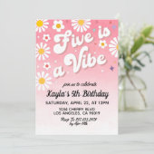 ファイブはヴィーベ5番目の誕生日招待状 招待状 (スタンド正面)