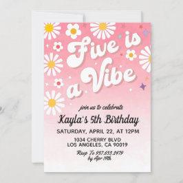 ファイブはヴィーベ5番目の誕生日招待状 招待状
