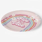 ファイブアイレインボーピンク5位誕生日 ペーパープレート (アングル)