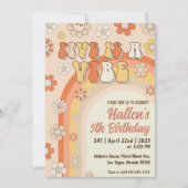 ファイブアビブグルーヴィーレトロレインボー5th誕生日 招待状 (正面)