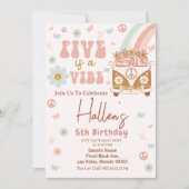 ファイブアビブグルーヴィーレトロレインボー5th誕生日 招待状 (正面)