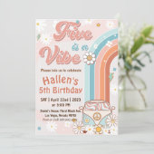 ファイブアビブグルーヴィーレトロレインボー5th誕生日 招待状 (スタンド正面)