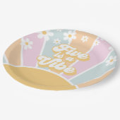 ファイブアヴィベパステルレトロサンシャインデイジーボホ ペーパープレート (アングル)