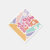 ファイブアヴィベレトロサンシャインレインボーデイジー スタンダードカクテルナプキン (角)