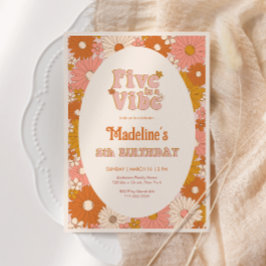 ファイブアヴィベレトロデイジーガール5th誕生日 招待状