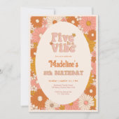 ファイブアヴィベレトロデイジーガール5th誕生日 招待状 (正面)