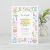 ファイブイズスウィートファイブ誕生日招待状 招待状 (スタンド正面)