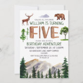 ファイブエクスプローラーボーイ誕生日 招待状 (正面)