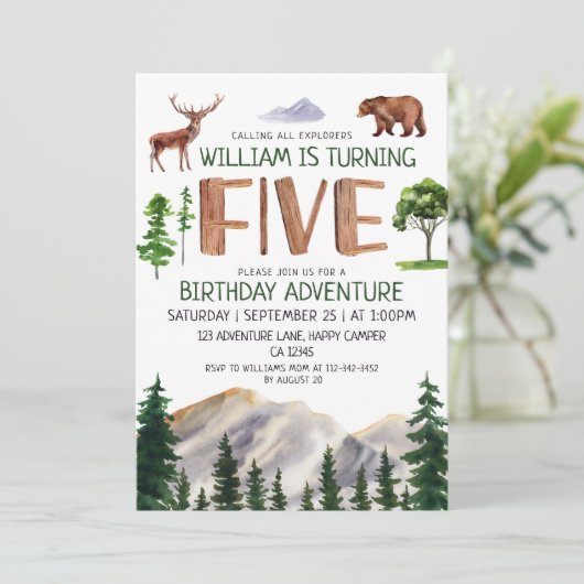 ファイブエクスプローラーボーイ誕生日 招待状 (スタンド正面)