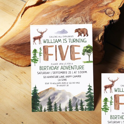 ファイブエクスプローラーボーイ誕生日 招待状
