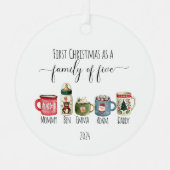 ファイブクリスマスメタルオーナメント メタルオーナメント (正面)