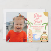 ファイブサーフ写真5thバースデーパーティーに飛び込む 招待状 (正面)