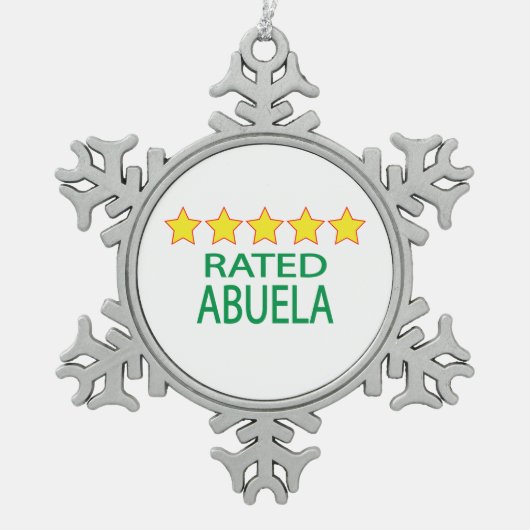 ファイブスターアブエラ スノーフレークピューターオーナメント (正面)