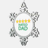 ファイブスターパパ スノーフレークピューターオーナメント (右)