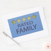 ファイブスターファミリー 長方形シール (封筒)