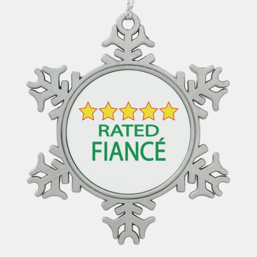 ファイブスターフィアンセ スノーフレークピューターオーナメント (正面)