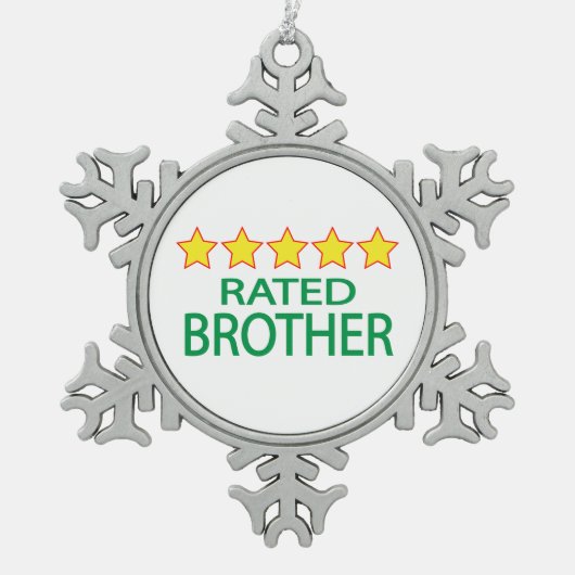 ファイブスターブラザー スノーフレークピューターオーナメント (正面)