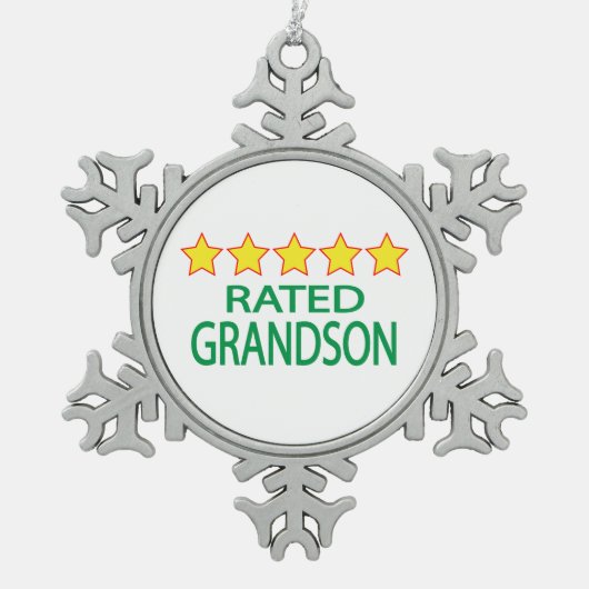 ファイブスター孫 スノーフレークピューターオーナメント (正面)