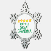 ファイブスター素晴らしおばあちゃん スノーフレークピューターオーナメント (右)