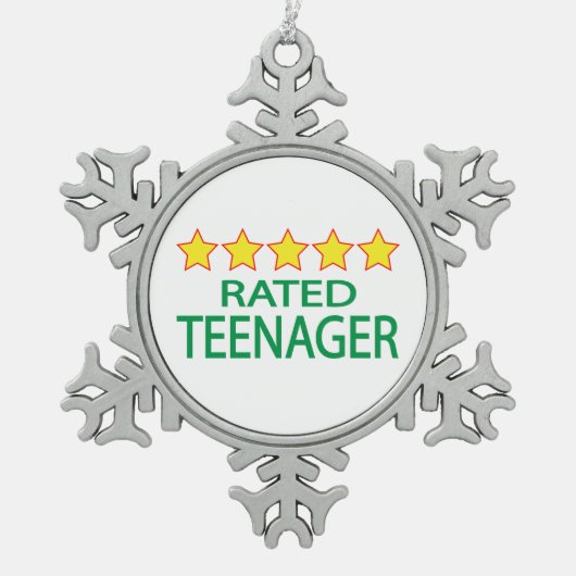 ファイブスター10代の若者 スノーフレークピューターオーナメント (正面)