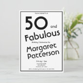 ファイブティー めもりある 50歳の誕生日パーティー 招待状 (スタンド正面)