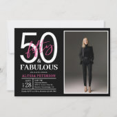 ファイブティー・アンド・ファビュラス・スクリプト 50歳の誕生日 招待状 (正面)