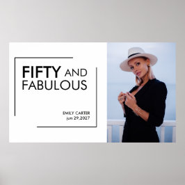 ファイブティー・アンド・ファビュラス 写真 50歳の誕生日パーティー ポスター