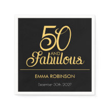 ファイブティー・アンド・ファビュラス 名前入り50歳の誕生日パーティー