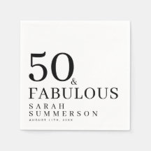 ファイブティー・アンド・ファビュラス 名前 日付 50歳の誕生日パーティー