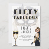 ファイブティー・アンド・ファビュラス 1920年代の誕生日 招待状 (正面)