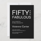 ファイブティー・アンド・ファビュラス 50歳の誕生日お祝い 招待状 (正面)