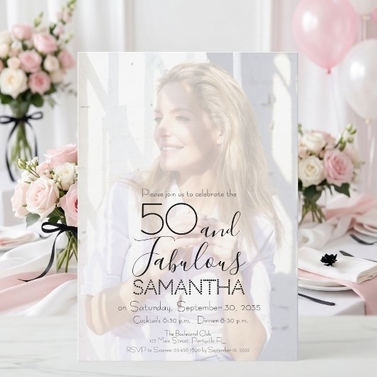ファイブティー・アンド・ファビュラス 50歳の誕生日パーティー 招待状