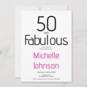 ファイブティー＆ファビュラスな50歳の誕生日パーティー 招待状 (正面)