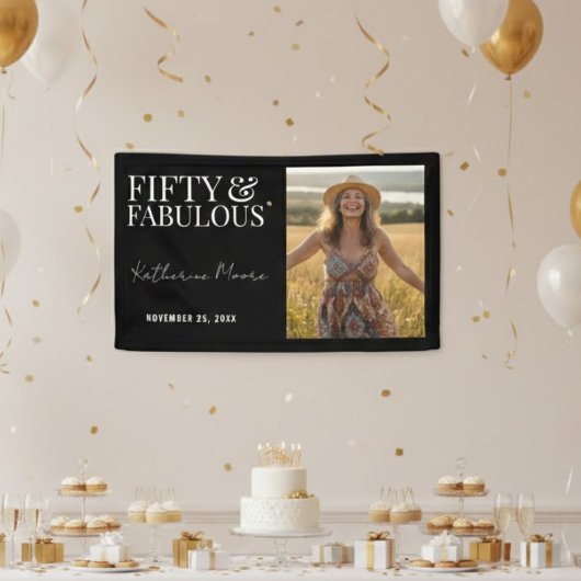 ファイブティー＆ファビュラス 写真 50歳の誕生日 横断幕