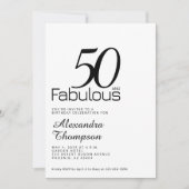ファイブティー 誕生日パーティー 50歳の誕生日おめでとう 招待状 (正面)