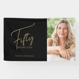 ファイブティ・アンド・ファビュラス・スクリプト 50歳の誕生日おめでとう 横断幕