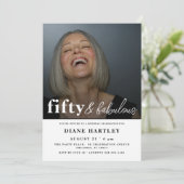 ファイブティ・アンド・ファビュラス・フォト 50歳の誕生日 招待状 (スタンド正面)